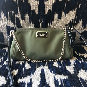KATE SPADE army green crossbody with adjustable strap